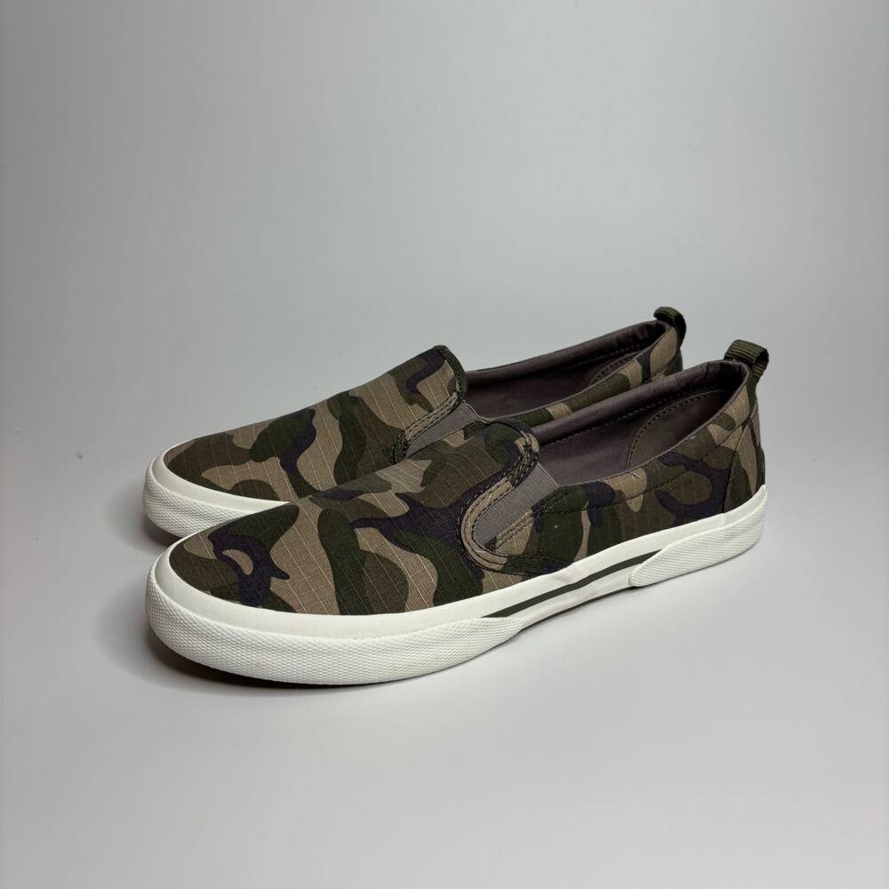 Sperry Women’s Pier Wave Camouflage Slip On Sneaker in Multi Camo
